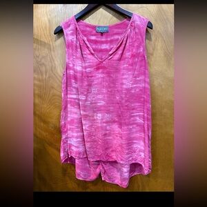 Michael stars • Pink Sleeveless Tie-Dye Top • medium